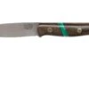 Bark River Ultra-Lite Bushcrafter CPM 3V Zericote, Jade Malachite Spacer, Black Liners, Mosaic Pins -Magasin De Couteaux BRK06 023ZE JMS BL MP 01 barkriver