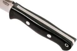 Bark River Bravo 1.2 CPM 3V, Black Canvas Micarta, Brown Sheath -Magasin De Couteaux BRK07 123BRKC 06 bark river bravo brk07 123brkc 06