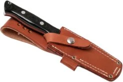 Bark River Bravo 1.2 CPM 3V, Black Canvas Micarta, Brown Sheath -Magasin De Couteaux BRK07 123BRKC 08 bark river bravo brk07 123brkc 08