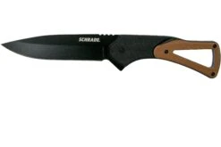 Schrade Fixed Knife 4" Drop Point 1124286 Tan & Black FRN Couteau De Poche